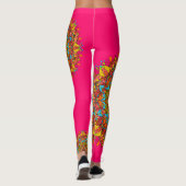 Pink Colorful Mandala Leggins (Rückseite)
