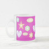Pink colour Shapes mug Mattglastasse (Links)
