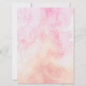 PINK COLUMBINE BLUME WATERCOLOR SPLASH EINLADUNG (Rückseite)