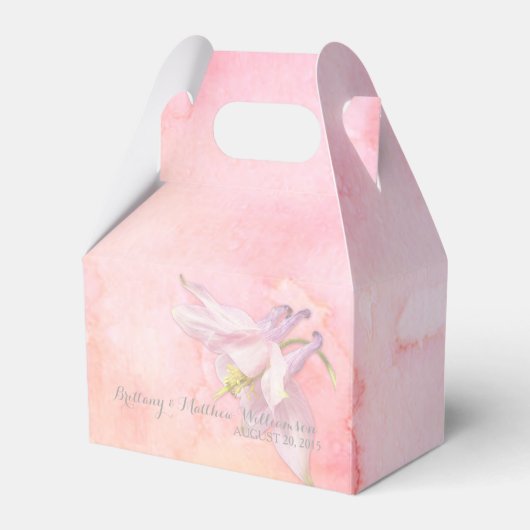 PINK COLUMBINE BLUME WATERCOLOR SPLASH GESCHENKSCHACHTEL (Vorderseite)