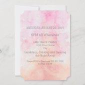 PINK COLUMBINE BLUME WATERCOLOR SPLASH WEDD EINLADUNG (Rückseite)