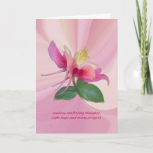Pink Columbine Melody - Trostes Beileid Karte