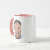 PINK Combo Foto-Tasse - Runde Rahmen Custom Tasse (Vorderseite Links)