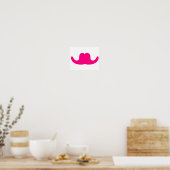 Pink Comedian Mustache Poster (Küche)