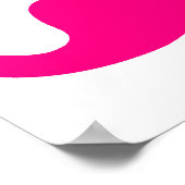 Pink Comedian Mustache Poster (Ecke)