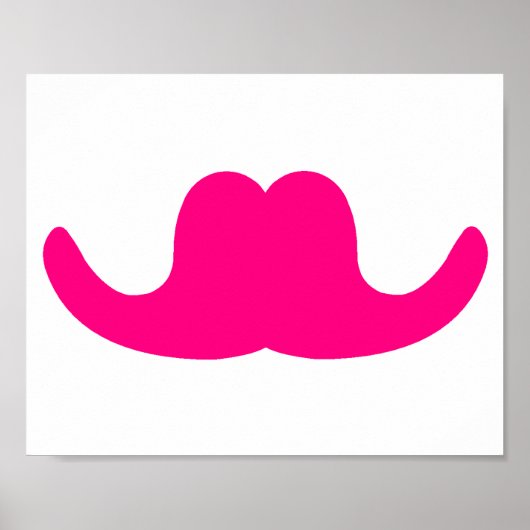 Pink Comedian Mustache Poster (Vorne)
