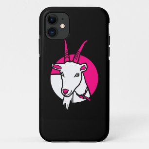 Pink Comic Goat Digital Portrait Schwarzer Hinterg Case-Mate iPhone Hülle