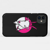 Pink Comic Goat Digital Portrait Schwarzer Hinterg Case-Mate iPhone Hülle (Rückseite (Horizontal))