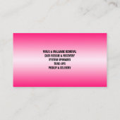 Pink Computer Repair Business Card Visitenkarte (Rückseite)