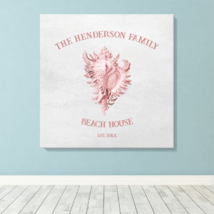 Pink Conch Muschel Canvas drucken Leinwanddruck