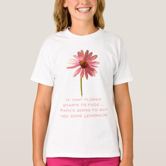 Pink Cone Blume Wenn diese Blume zu verblassen beg Baby T-shirt (Vorderseite)