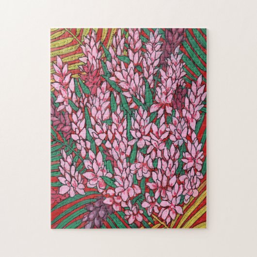 Pink Cone Ginger Alpinia Tropische Blume Puzzle (Vertikal)