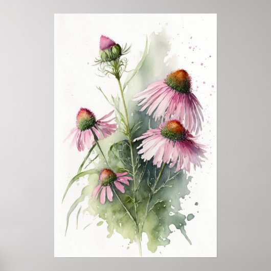 Pink Conefwers Art Print Poster (Vorne)