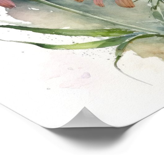 Pink Conefwers Art Print Poster (Ecke)