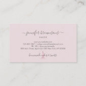 Pink Confectionery Pstry Bag Logo Koch Bäckerei Visitenkarte (Rückseite)