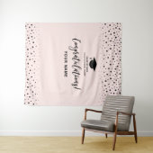 Pink Confetti Begrüßung Abschluss Tapestry Wandteppich (Beispiel (Horizontal))