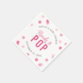 Pink Confetti Bereit zum Pop Kinderdusche Serviette (Ecke)