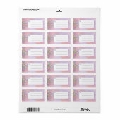 Pink Confetti Blank Mailing Adressaufkleber (Vorne)