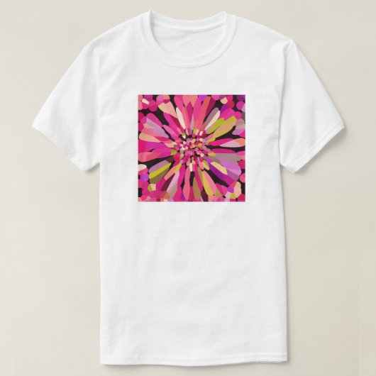 Pink Confetti Blume T-Shirt (Design vorne)