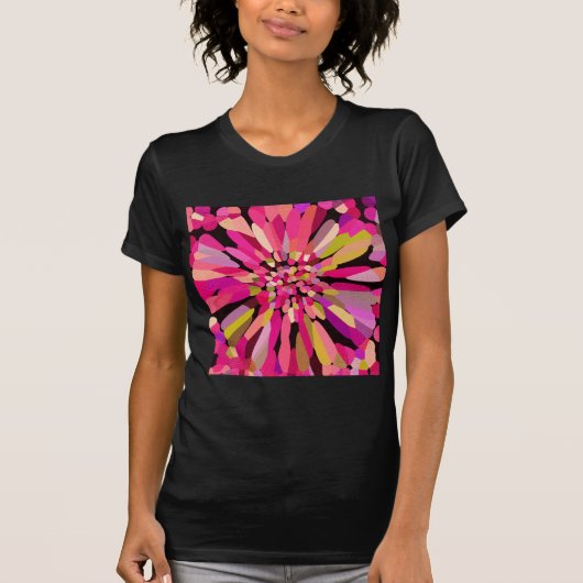 Pink Confetti Blume T-Shirt (Vorderseite)