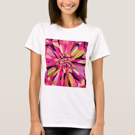 Pink Confetti Blume T-Shirt (Vorderseite)