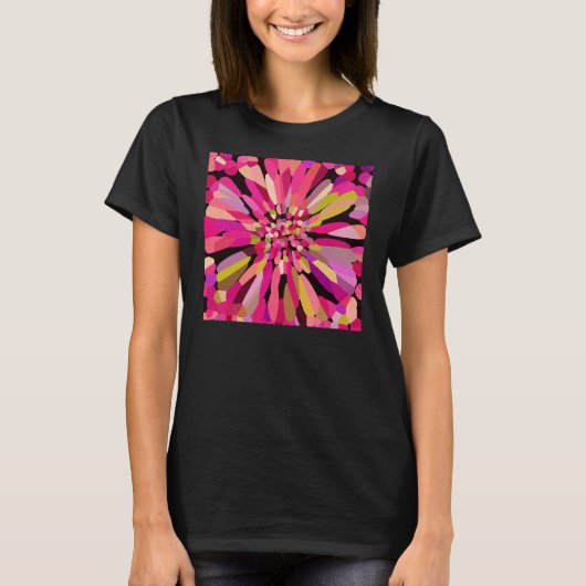 Pink Confetti Blume T-Shirt (Vorderseite)