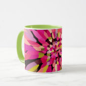 Pink Confetti Blume Tasse (Vorderseite Links)