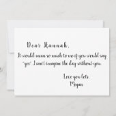 Pink Confetti Circles Bridesmaid Einladung (Rückseite)