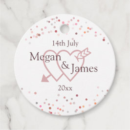 Pink Confetti Circles Geschenkanhänger