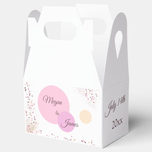 Pink Confetti Circles Geschenkschachtel (Geöffnet)