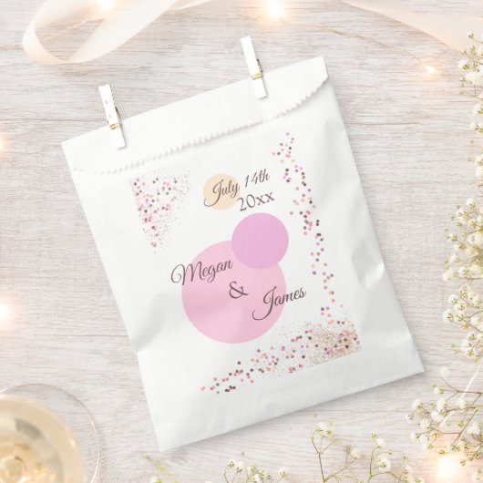 Pink Confetti Circles Geschenktütchen (Ausgeschnitten)
