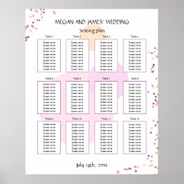 Pink Confetti Circles Poster