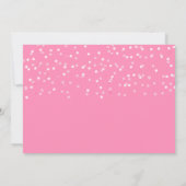 Pink Confetti Elephant Baby Girl Dusche Einladung (Rückseite)
