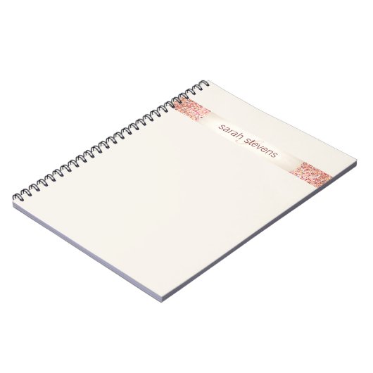 Pink Confetti Glitzer Notizblock (Linke Seite)