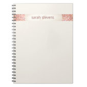 Pink Confetti Glitzer Notizblock (Vorderseite)