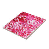 Pink Confetti Hearts Fliese (Seite)