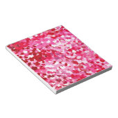 Pink Confetti Hearts Notizblock (angewinkelt)