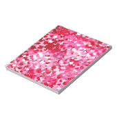 Pink Confetti Hearts Notizblock (Rotiert)