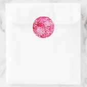 Pink Confetti Hearts Runder Aufkleber (Tasche)