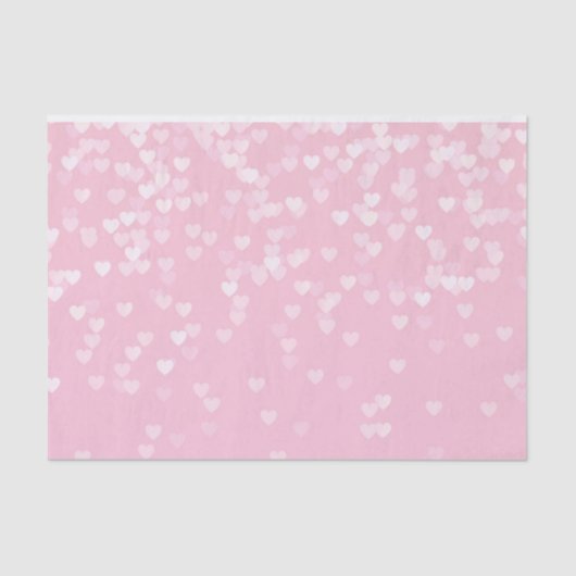Pink Confetti Hearts Seidenpapier (Vorderseite)