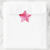 Pink Confetti Hearts Stern-Aufkleber (Tasche)