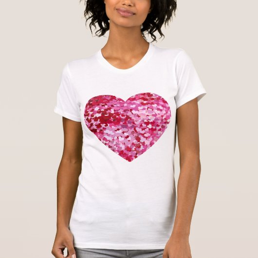 Pink Confetti Hearts T-Shirt (Vorderseite)