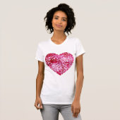 Pink Confetti Hearts T-Shirt (Vorne ganz)