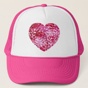 Pink Confetti Hearts Truckerkappe