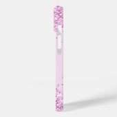 Pink Confetti Namensskript Case-Mate iPhone Hülle (Rückseite / Links)