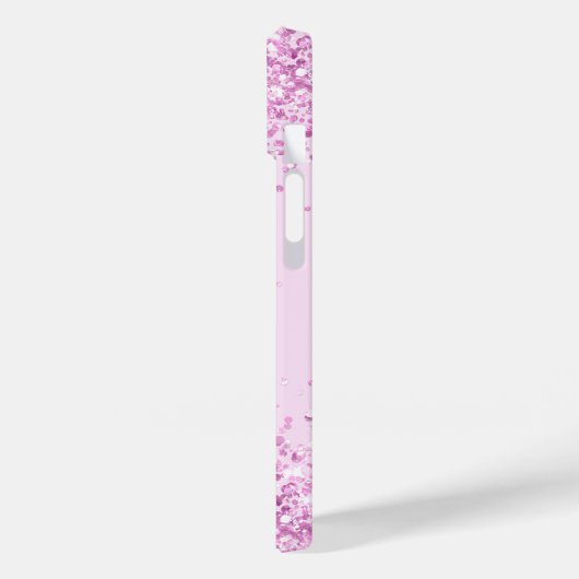 Pink Confetti Namensskript Case-Mate iPhone Hülle (Rückseite / Links)