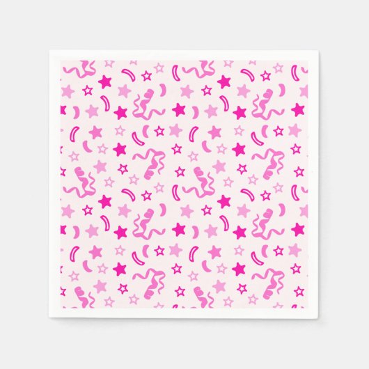Pink Confetti Serviette (Vorderseite)