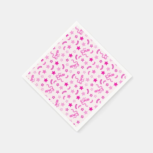Pink Confetti Serviette (Ecke)