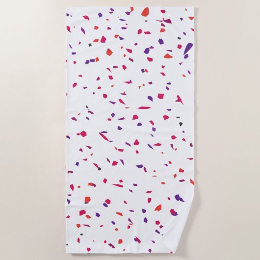 Pink Confetti Strandtuch (Vorderseite)
