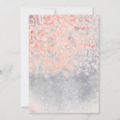 Pink Confetti Vintage Wedding Einladung (Rückseite)